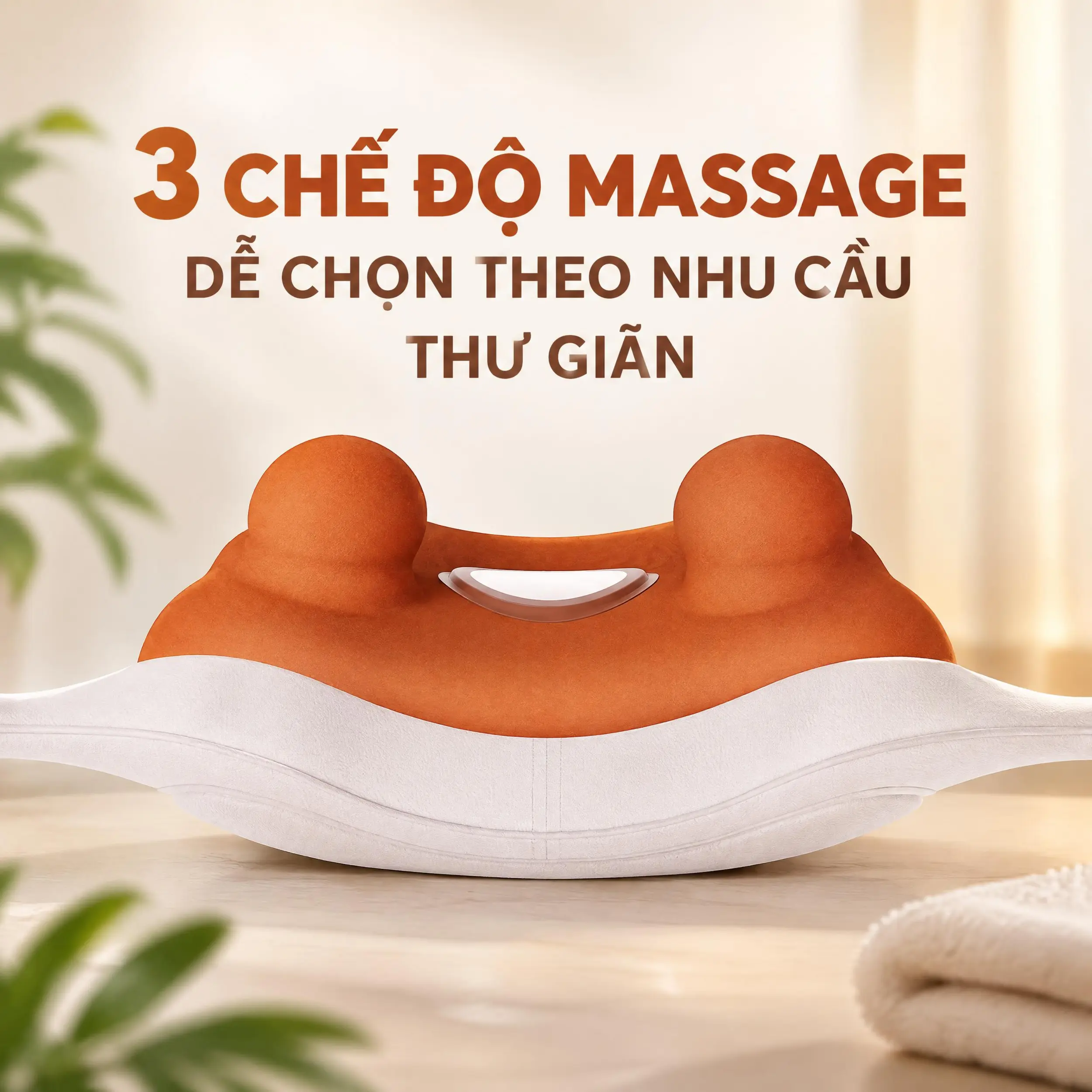 Máy massage cổ vai gáy Breo N6 Mini Màu Trắng - Cam
