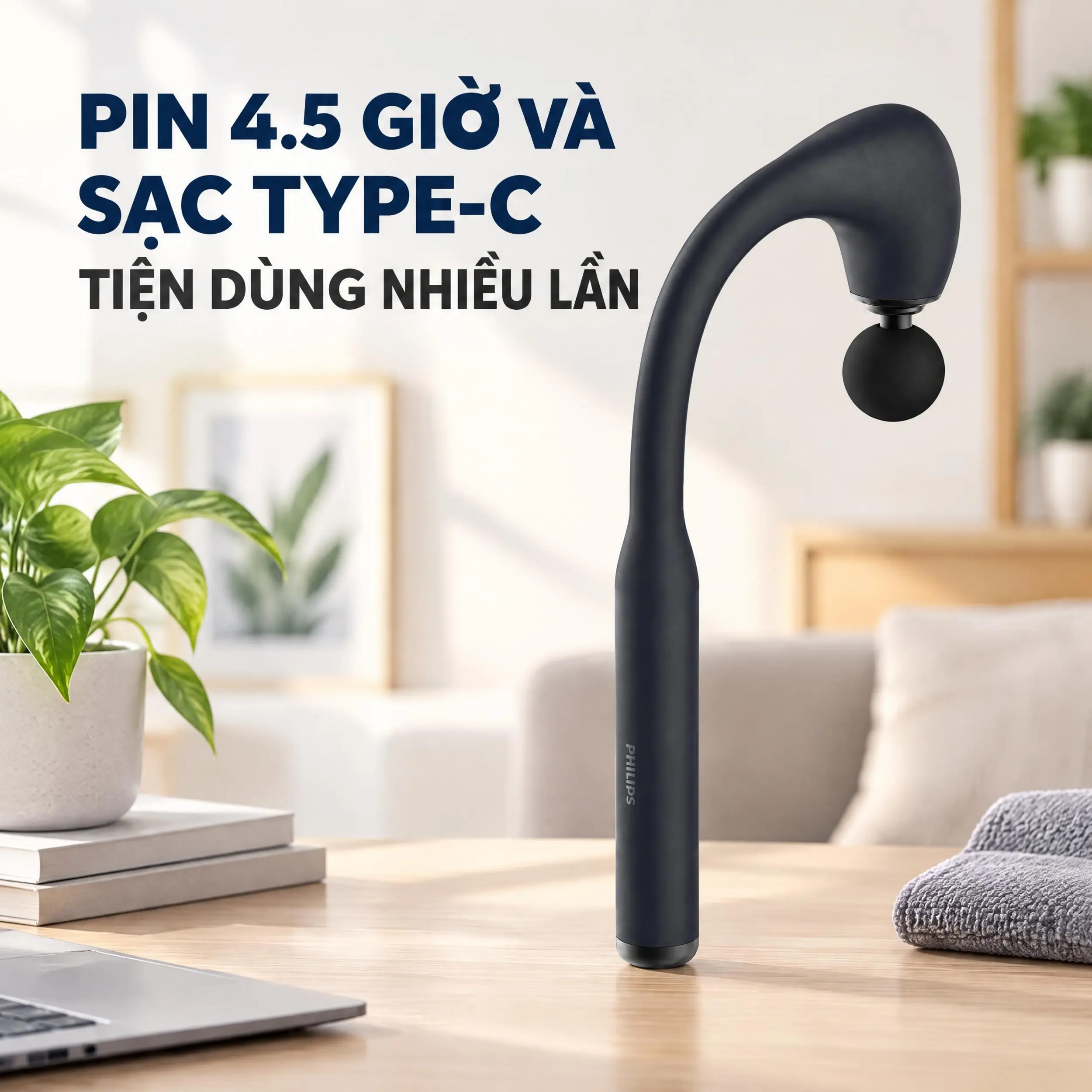 Gậy massage Philips PPM7331 Màu Xanh Đậm
