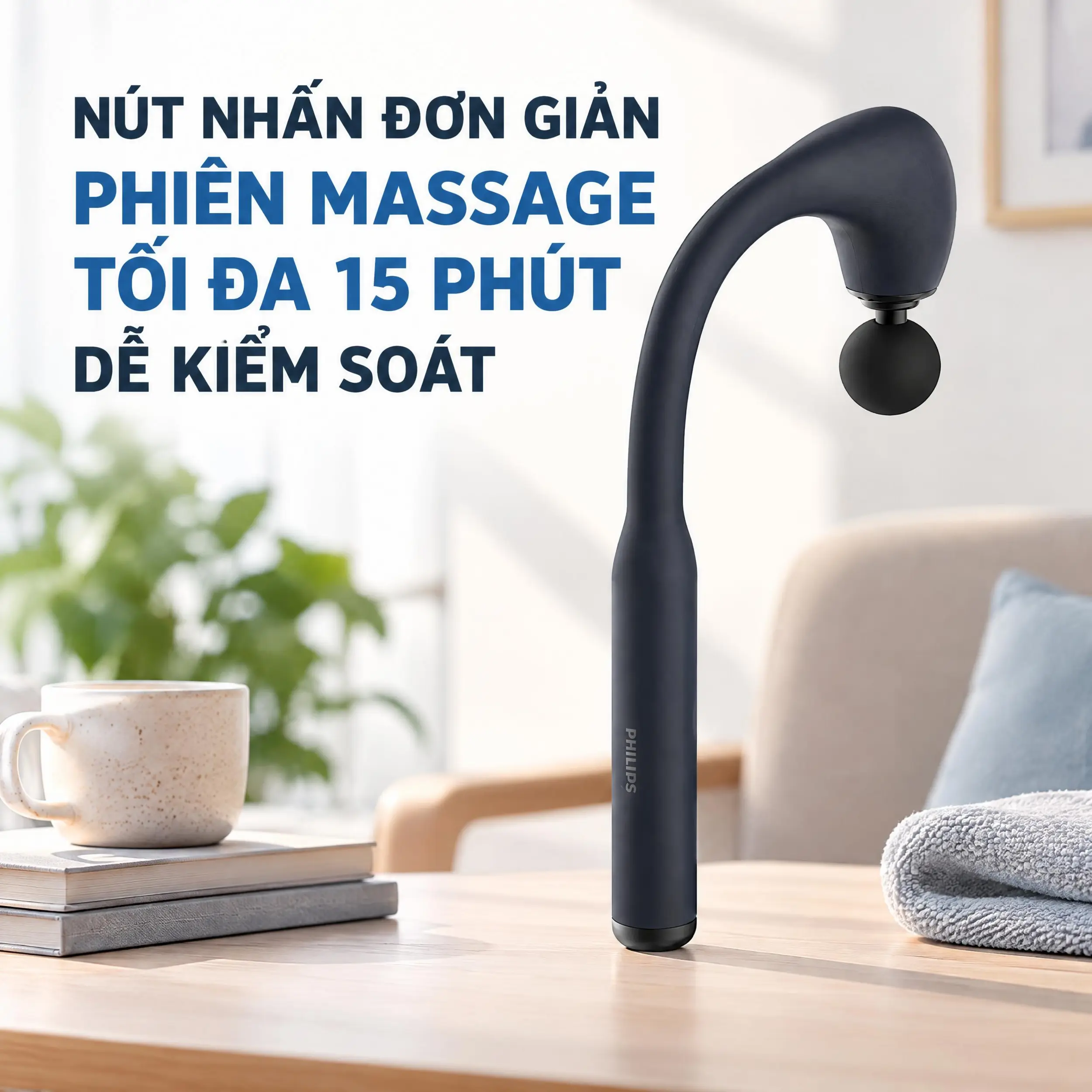 Gậy massage Philips PPM7331 Màu Xanh Đậm