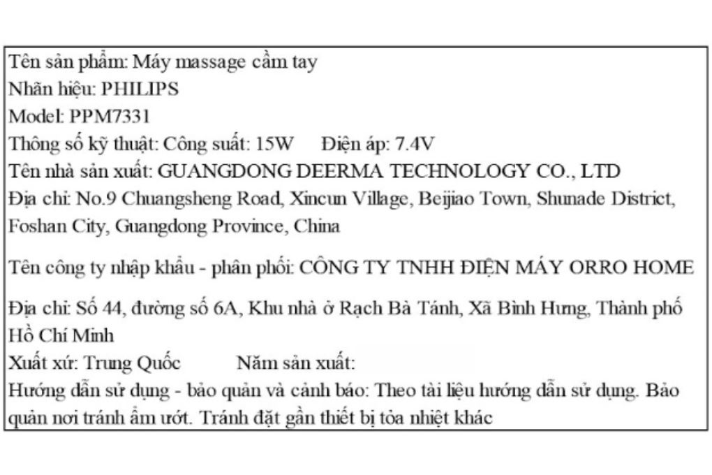Gậy massage Philips PPM7331 Màu Xanh Đậm