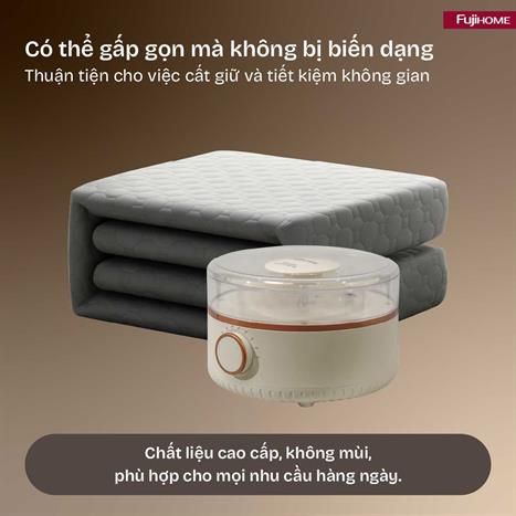 Chăn điện sưởi ấm Fujihome HB1820M Màu Xám