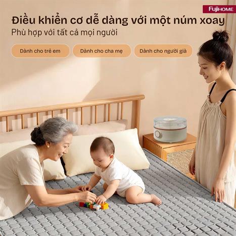 Chăn điện sưởi ấm Fujihome HB1820M Màu Xám