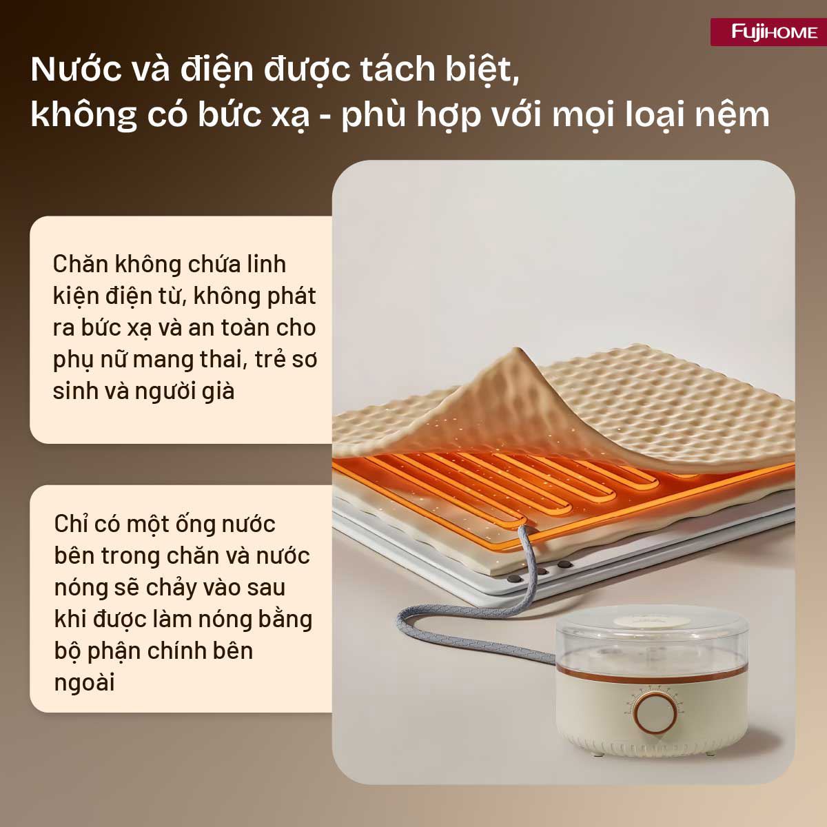 Chăn điện sưởi ấm Fujihome HB1820M - 18