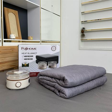 Chăn điện sưởi ấm Fujihome HB1820M Màu Xám