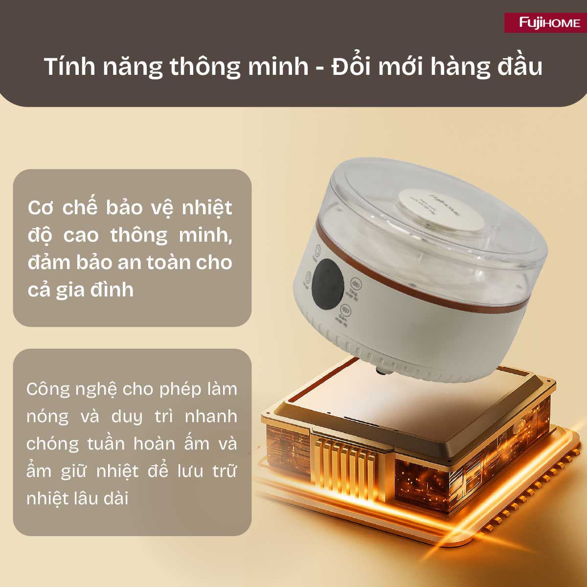 Chăn điện sưởi ấm FUJIHOME HB1820E Màu Xám