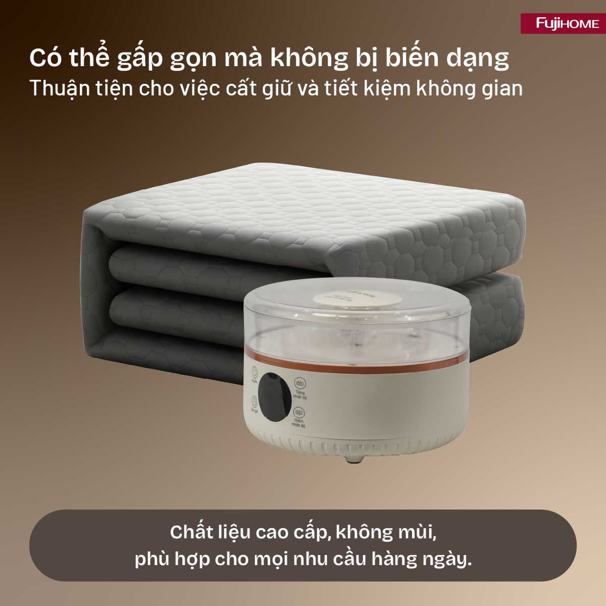 Chăn điện sưởi ấm FUJIHOME HB1820E Màu Xám