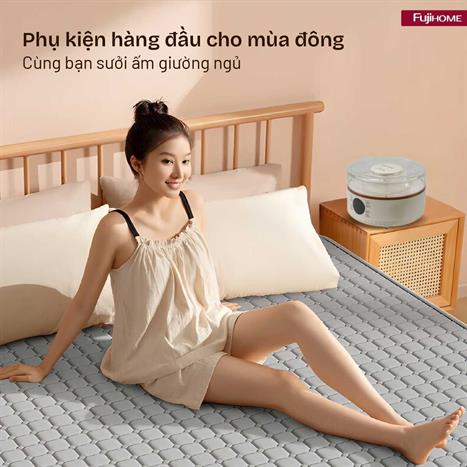 Chăn điện sưởi ấm FUJIHOME HB1820E Màu Xám