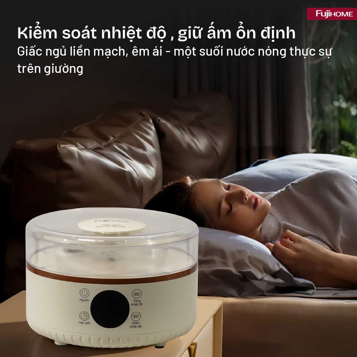 Chăn điện sưởi ấm FUJIHOME HB1820E Màu Xám