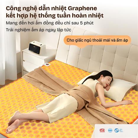 Chăn điện sưởi ấm FUJIHOME HB1820PRO Màu Xám