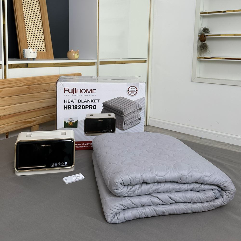 Chăn điện sưởi ấm FUJIHOME HB1820PRO Màu Xám