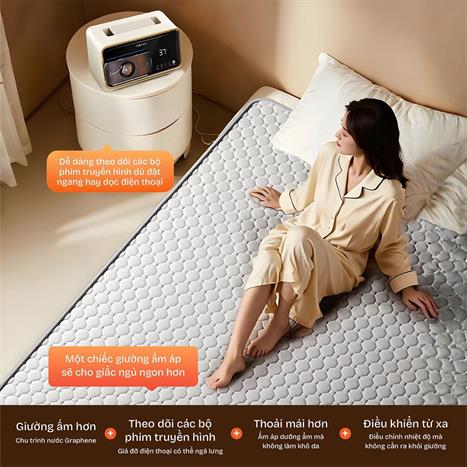 Chăn điện sưởi ấm FUJIHOME HB1820PRO Màu Xám