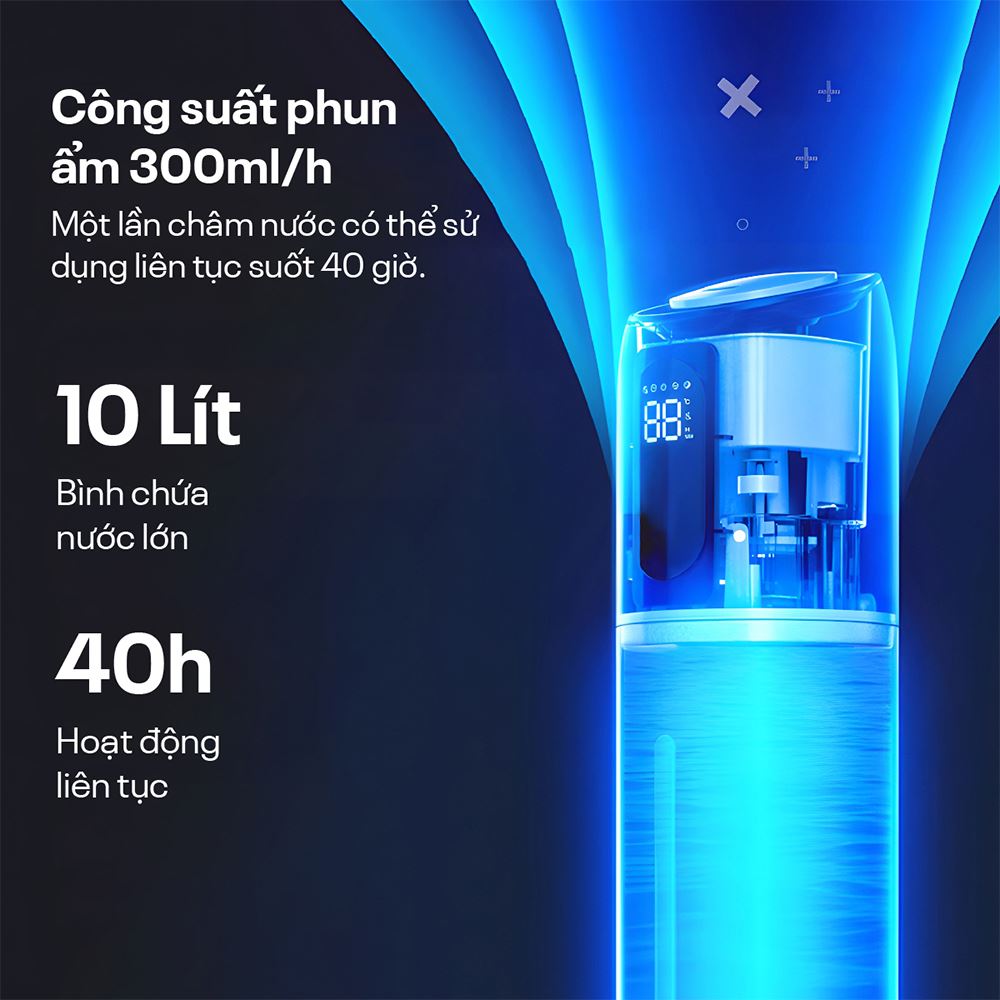 Máy tạo ẩm khuếch tán tinh dầu FUJIHOME HM10UV-WIFI Màu Trắng
