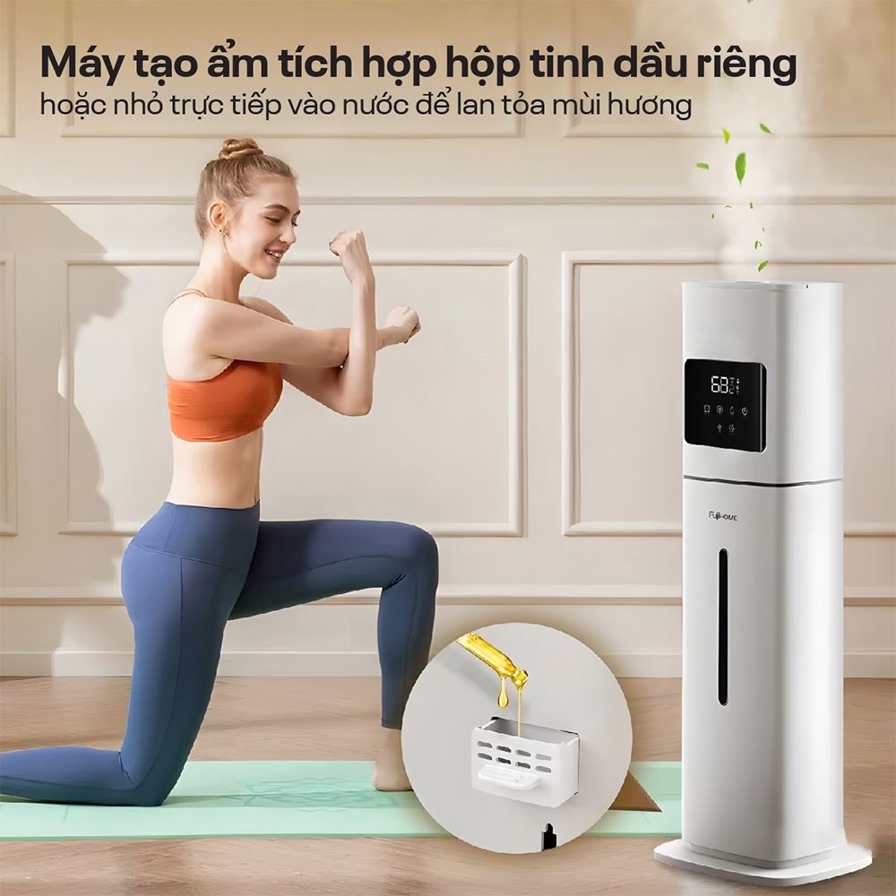Máy tạo ẩm khuếch tán tinh dầu FUJIHOME HM09UV2 Màu Trắng