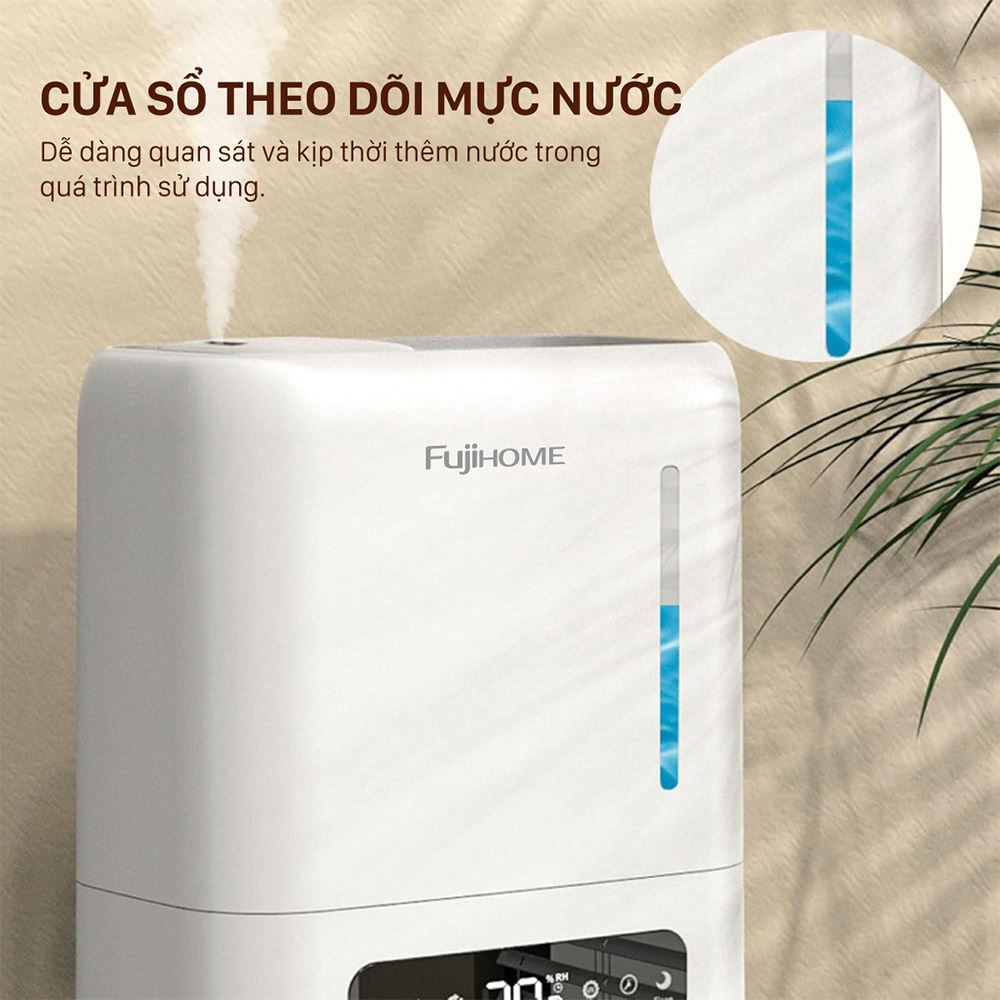 Máy tạo ẩm khuếch tán tinh dầu FUJIHOME HM04EUV Màu Trắng