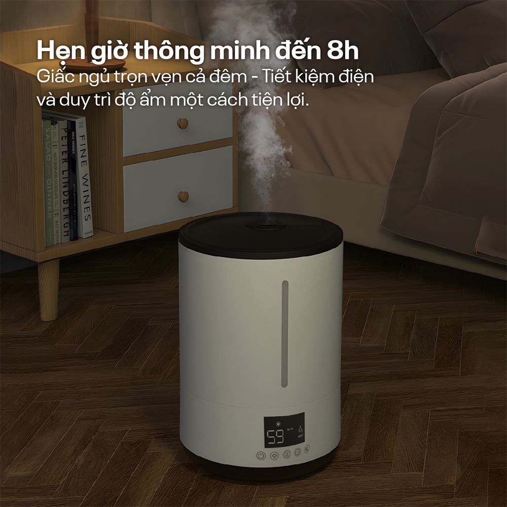 Máy tạo ẩm khuếch tán tinh dầu FUJIHOME HM06E Màu Trắng