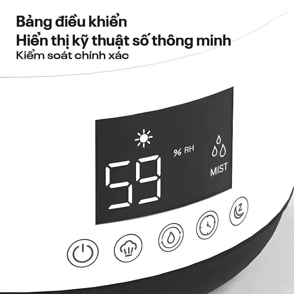 Máy tạo ẩm khuếch tán tinh dầu FUJIHOME HM06E Màu Trắng