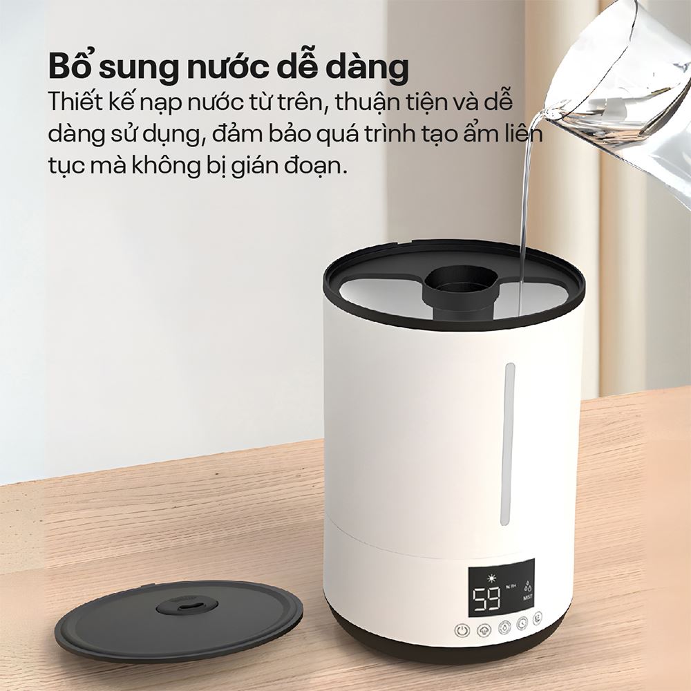 Máy tạo ẩm khuếch tán tinh dầu FUJIHOME HM06E Màu Trắng