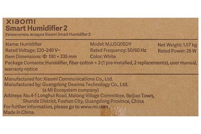 Máy tạo ẩm Xiaomi Smart Humidifier 2 EU (BHR6026EU) Màu Trắng