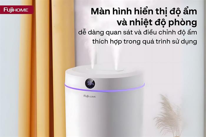 Máy tạo ẩm FUJIHOME HM05B 5L Màu Trắng