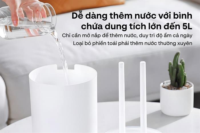 Máy tạo ẩm FUJIHOME HM05B 5L Màu Trắng