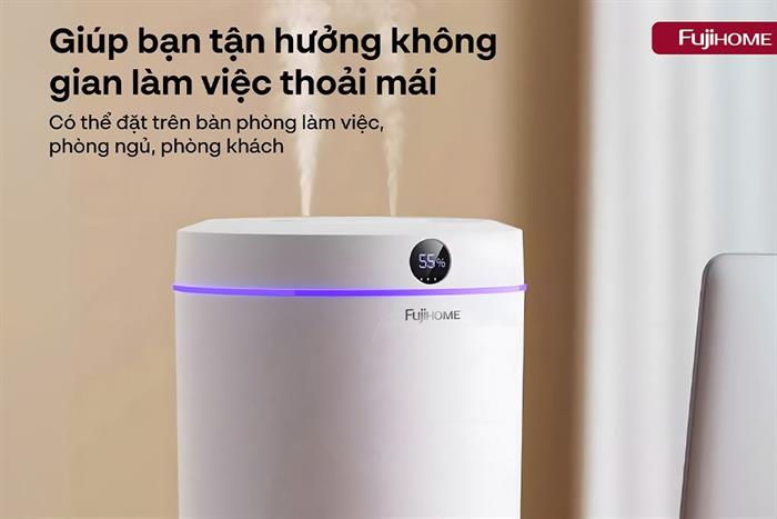 Máy tạo ẩm FUJIHOME HM05B 5L Màu Trắng