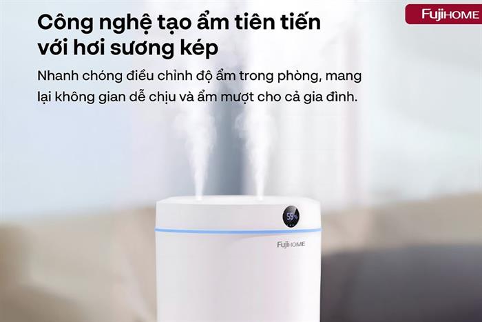 Máy tạo ẩm FUJIHOME HM05B 5L Màu Trắng