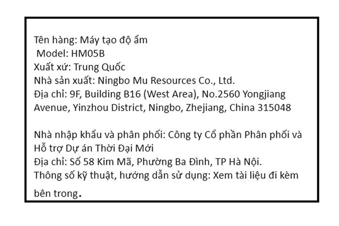 Máy tạo ẩm FUJIHOME HM05B 5L Màu Trắng