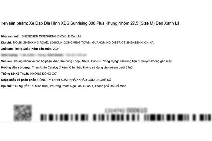 Xe Đạp Địa Hình MTB XDS Sunrising 800 Plus 27.5 inch Size M Màu Xanh