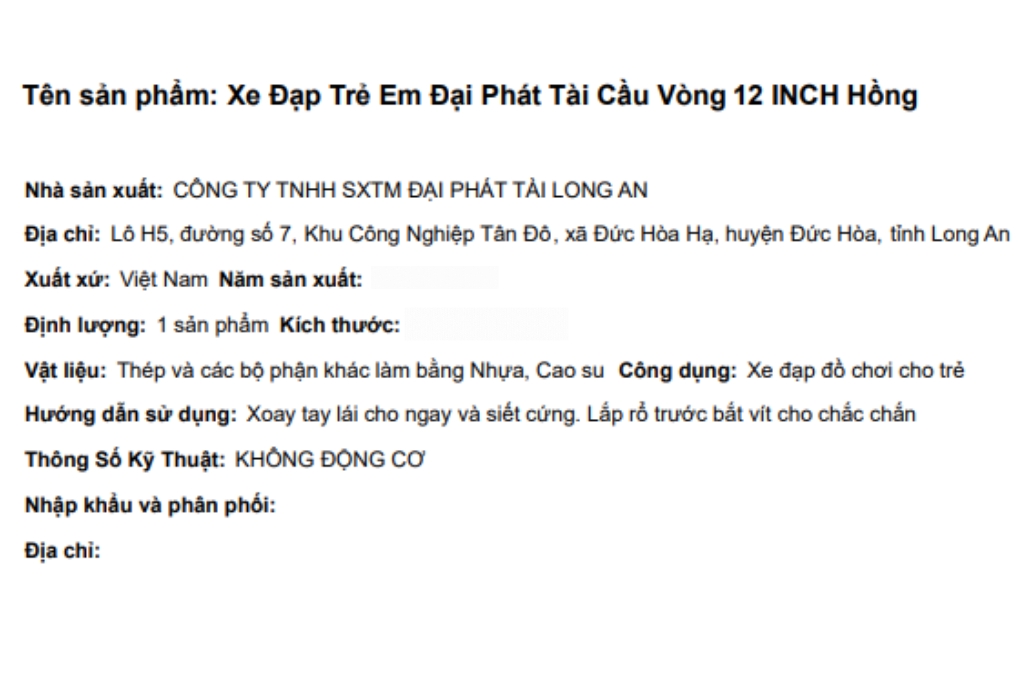 Xe Đạp Trẻ Em Đại Phát Tài Cầu Vồng 12 inch Màu Hồng