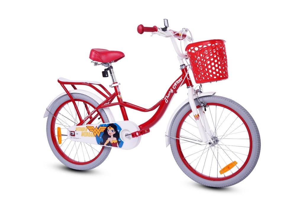 Xe Đạp Trẻ Em Nữ Thống Nhất Wonder Woman 20 inch Đỏ Màu Đỏ