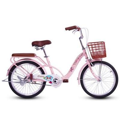 Xe đạp trẻ em nữ Thống Nhất Puppy 20 inch Hồng
