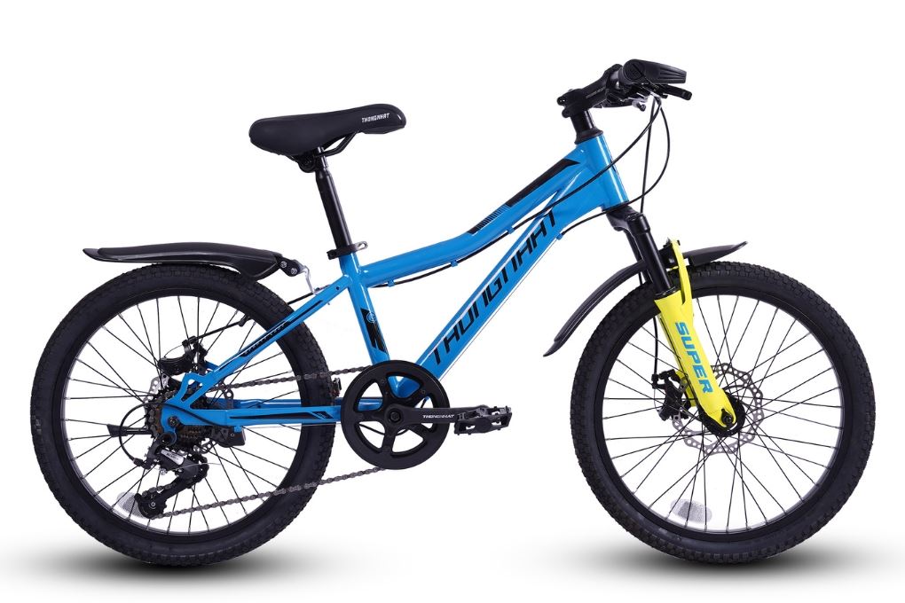 Xe đạp trẻ em nam Thống Nhất Super 20 inch Xanh Màu Xanh Dương
