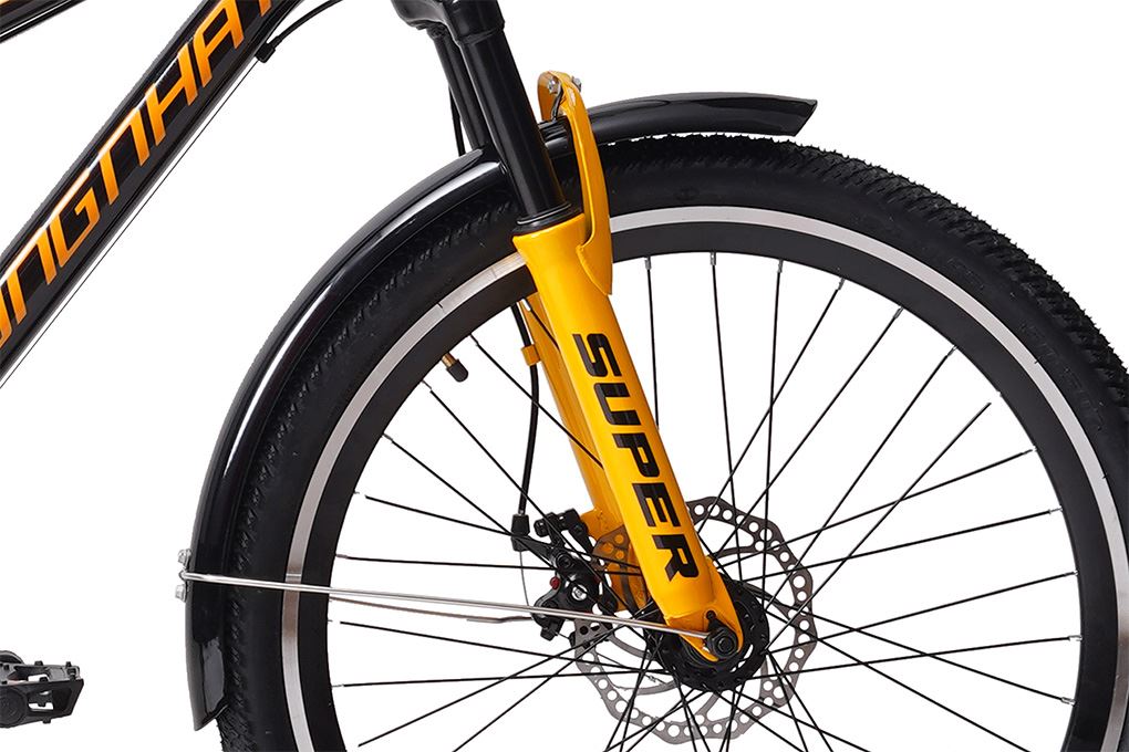 Xe đạp địa hình Thống Nhất Super 24 inch Đen Màu Đen