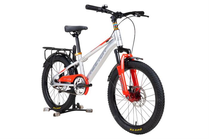 Xe đạp trẻ em nam Hector Ares 2B 20 inch Xám Đỏ Màu Xám nhạt