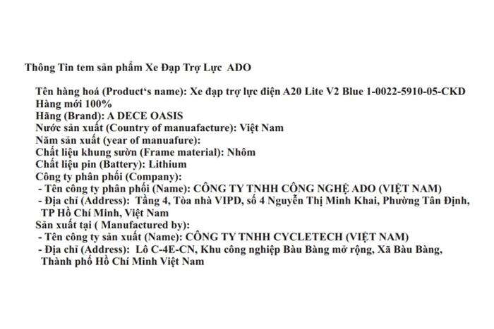 Xe đạp trợ lực điện ADO gấp gọn A20 Lite V2 Xanh Màu Xanh nhạt
