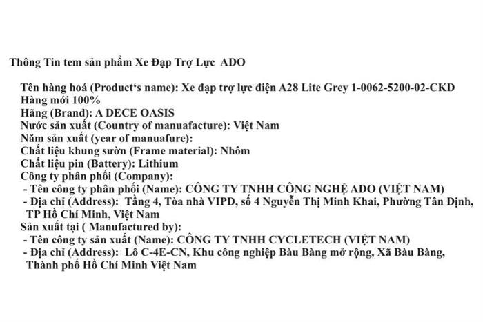 Xe đạp trợ lực điện ADO A28 Lite Xám Màu Xám