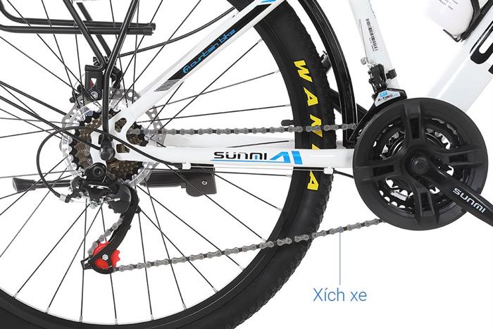 Xe đạp địa hình Sunmi S-679 26 inch - Trắng Màu Trắng