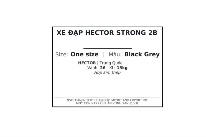 Xe Đạp Địa Hình Hector STRONG 2B 26 inch Xám Màu Xám