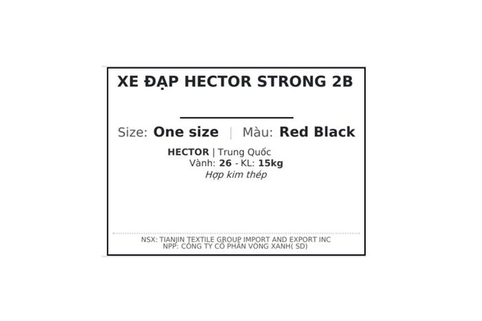 Xe Đạp Địa Hình Hector STRONG 2B 26 inch Đỏ Màu Đỏ