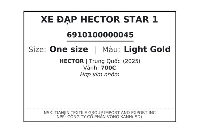 Xe Đạp Đường Phố Thể Thao HECTOR STAR 1 700C Màu Vàng