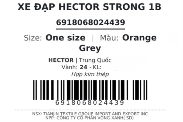 Xe Đạp Địa Hình Hector STRONG 1B 24 INCH Cam Màu Cam