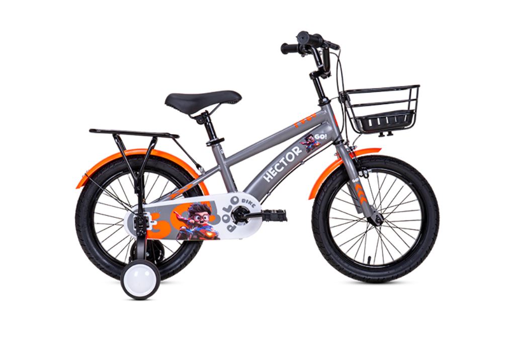 Xe đạp trẻ em nam Hector Polo 3B 16 inch Xám Cam Màu Xám