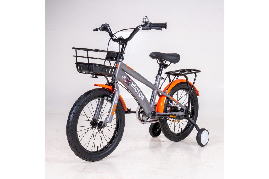 Xe đạp trẻ em nam Hector Polo 3B 16 inch Xám Cam Màu Xám