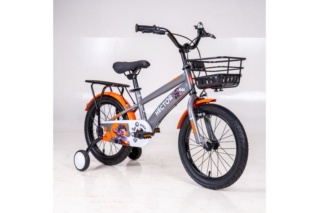 Xe đạp trẻ em nam Hector Polo 3B 16 inch Xám Cam Màu Xám