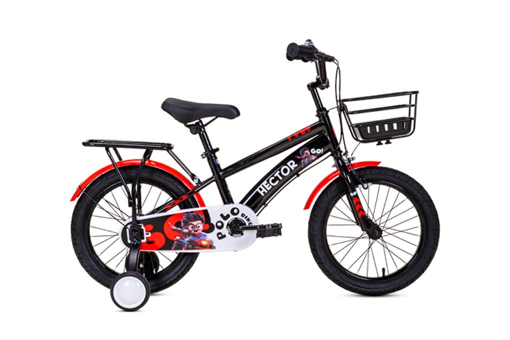 Xe đạp trẻ em nam Hector Polo 3B 16 inch Đen Đỏ Màu Đen - Đỏ