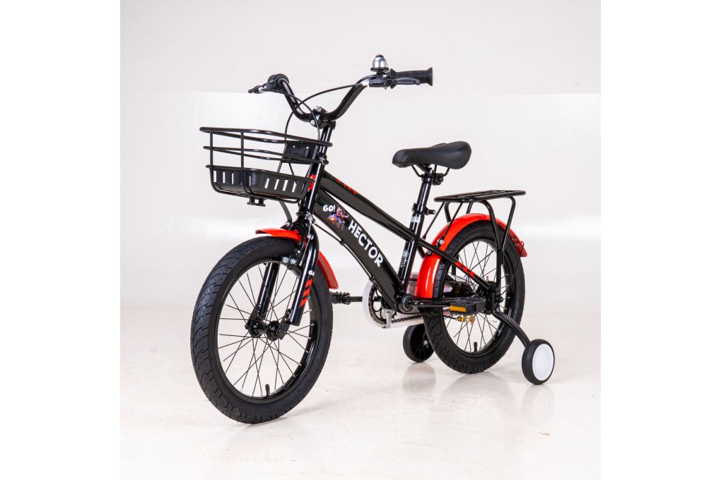 Xe đạp trẻ em nam Hector Polo 3B 16 inch Đen Đỏ Màu Đen - Đỏ