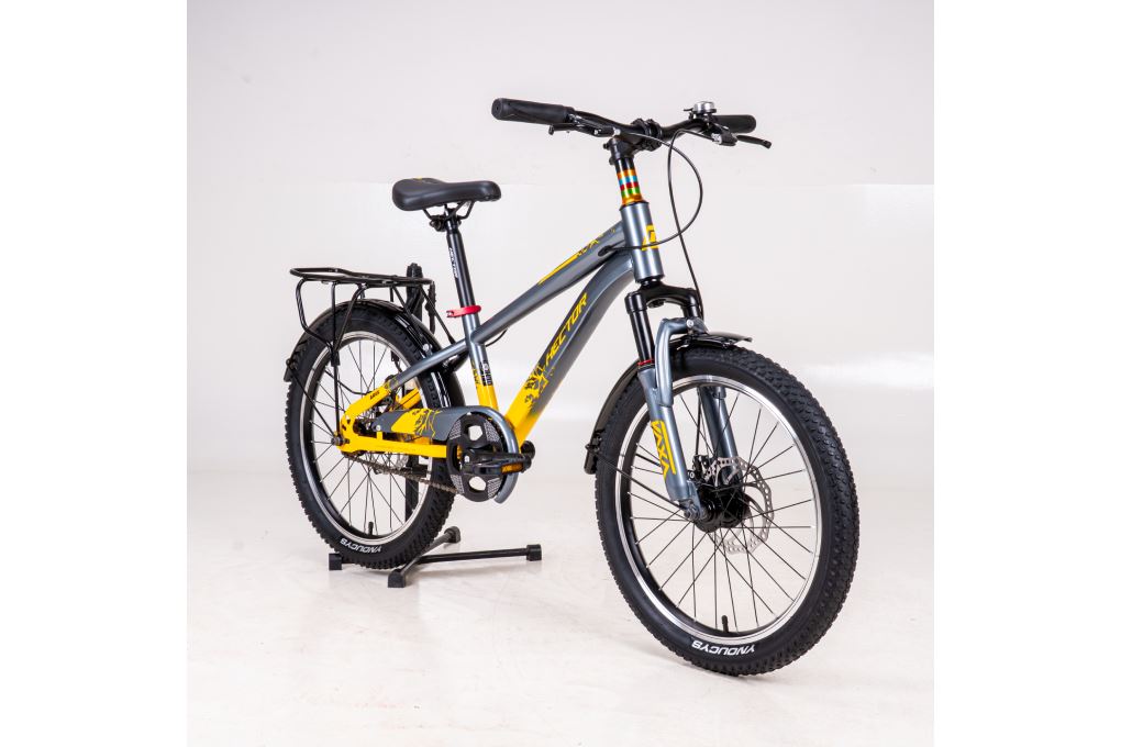 Xe đạp trẻ em nam Hector Ares 2B 20 inch Xám Vàng Màu Xám/Vàng