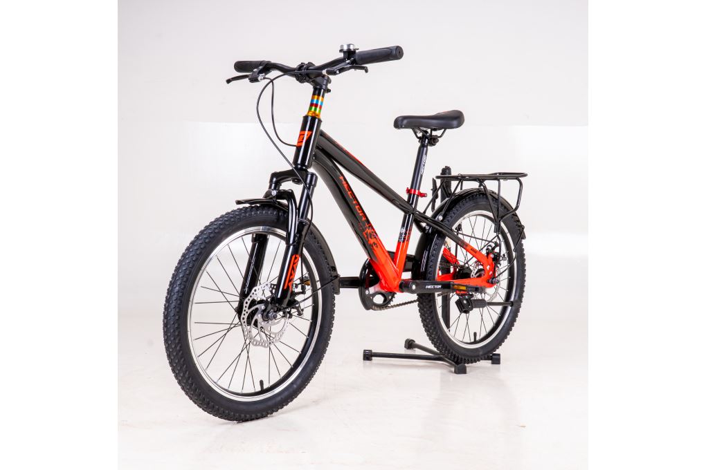 Xe đạp trẻ em nam Hector Ares 2B 20 inch Đen Đỏ Màu Đen - Đỏ