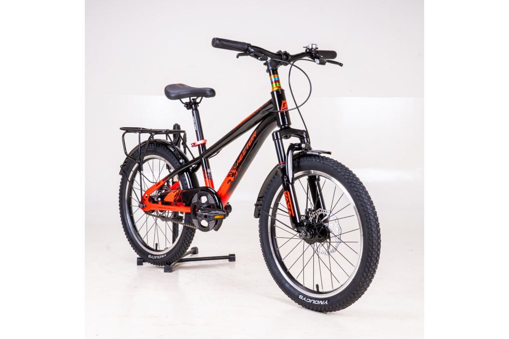 Xe đạp trẻ em nam Hector Ares 2B 20 inch Đen Đỏ Màu Đen - Đỏ