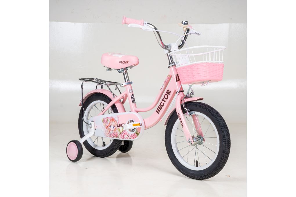Xe đạp trẻ em nữ Hector Luna 1B 12 inch Hồng Màu Hồng